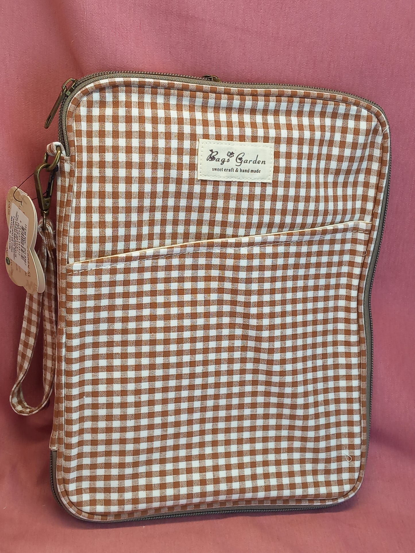 Funda Ipad algodón Vichy Camel,precio sin competencia,13.90€envío gratis.
