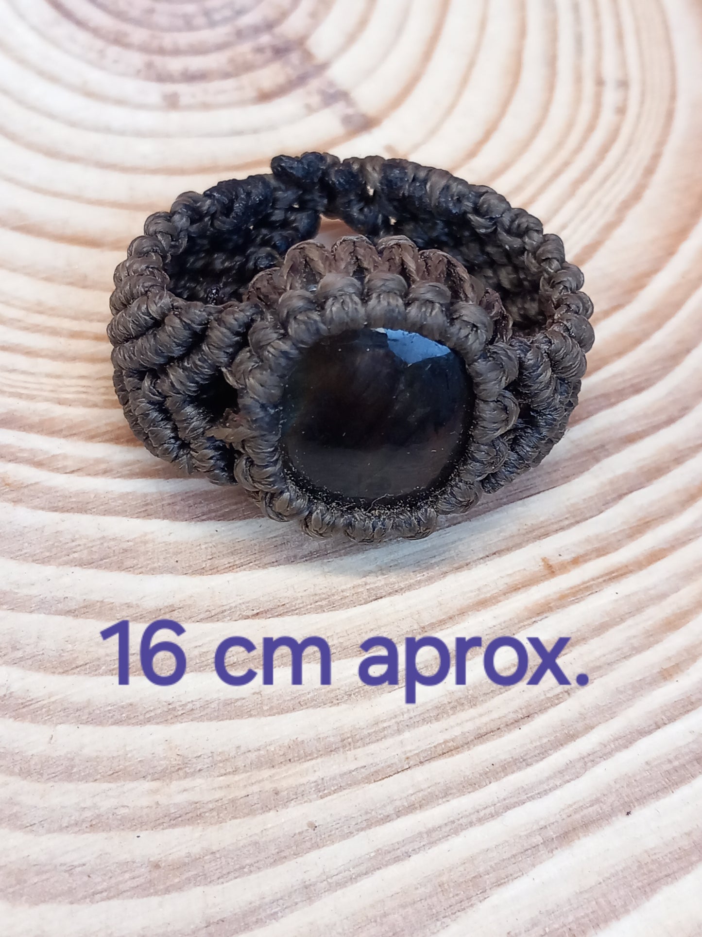 Anillo Macramé Mineral 9.99,envío gratis,artesanía