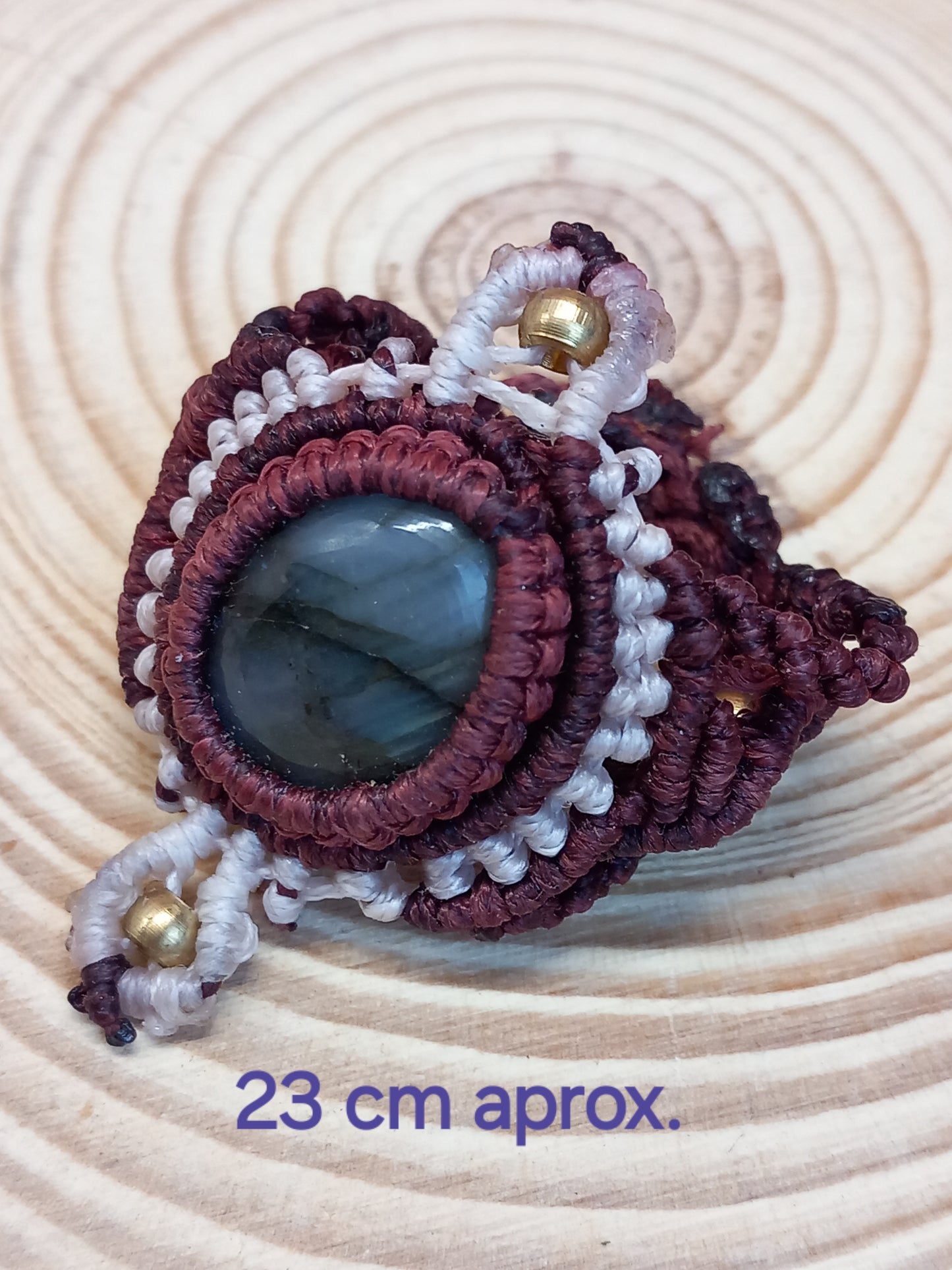 Anillo Macramé Mineral 9.99,envío gratis,artesanía