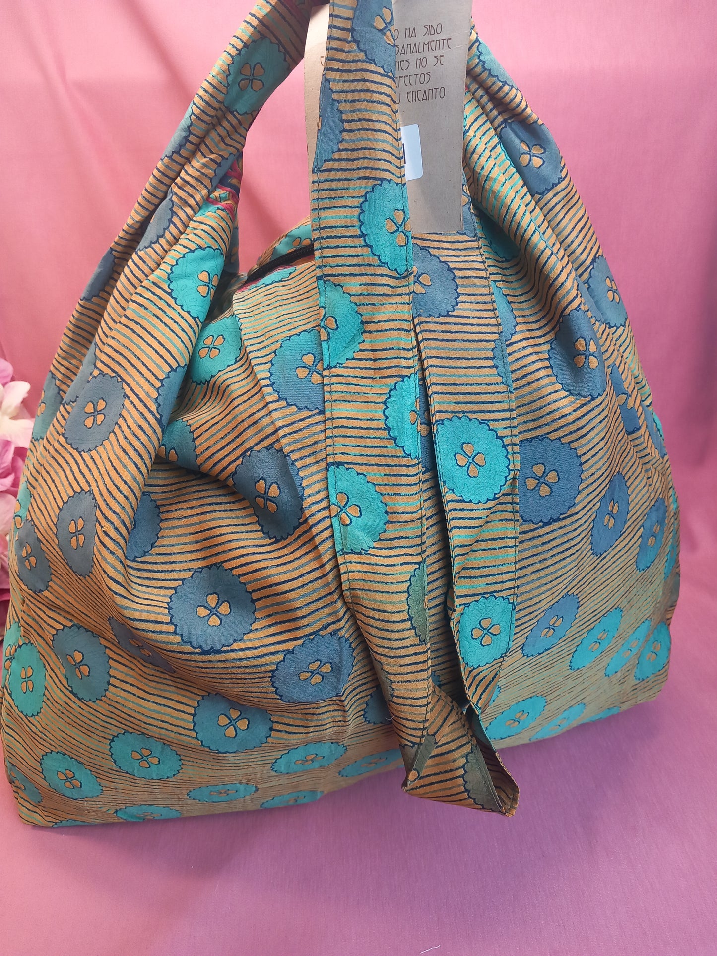 Bolso india de escapada, fin de semana,playa,montaña, gimansio...Con cremallera.Envío Gratis.Modelo Loto.