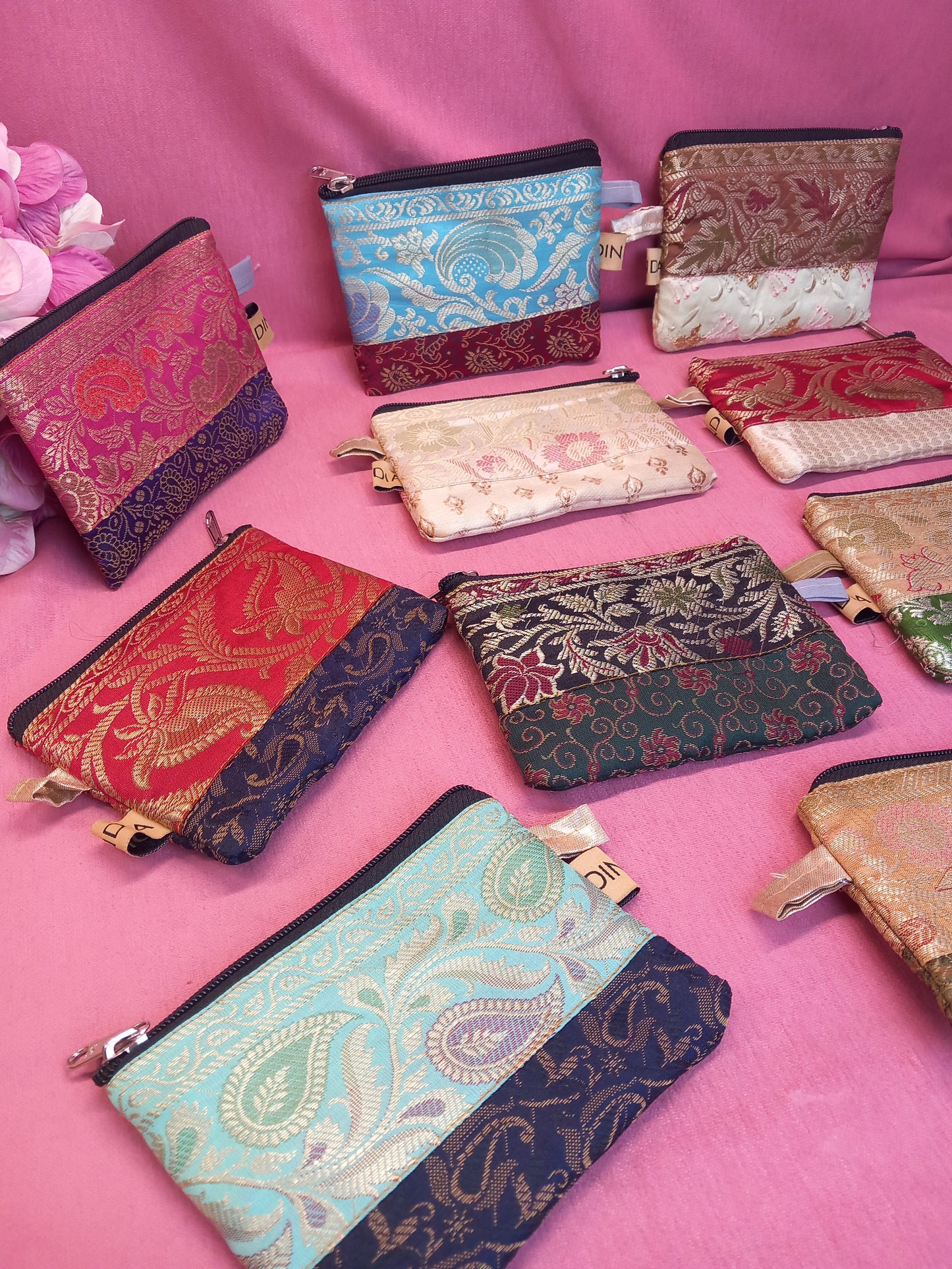 Monederos silk artesanía India.Envío Gratis.Precio sin competencia.