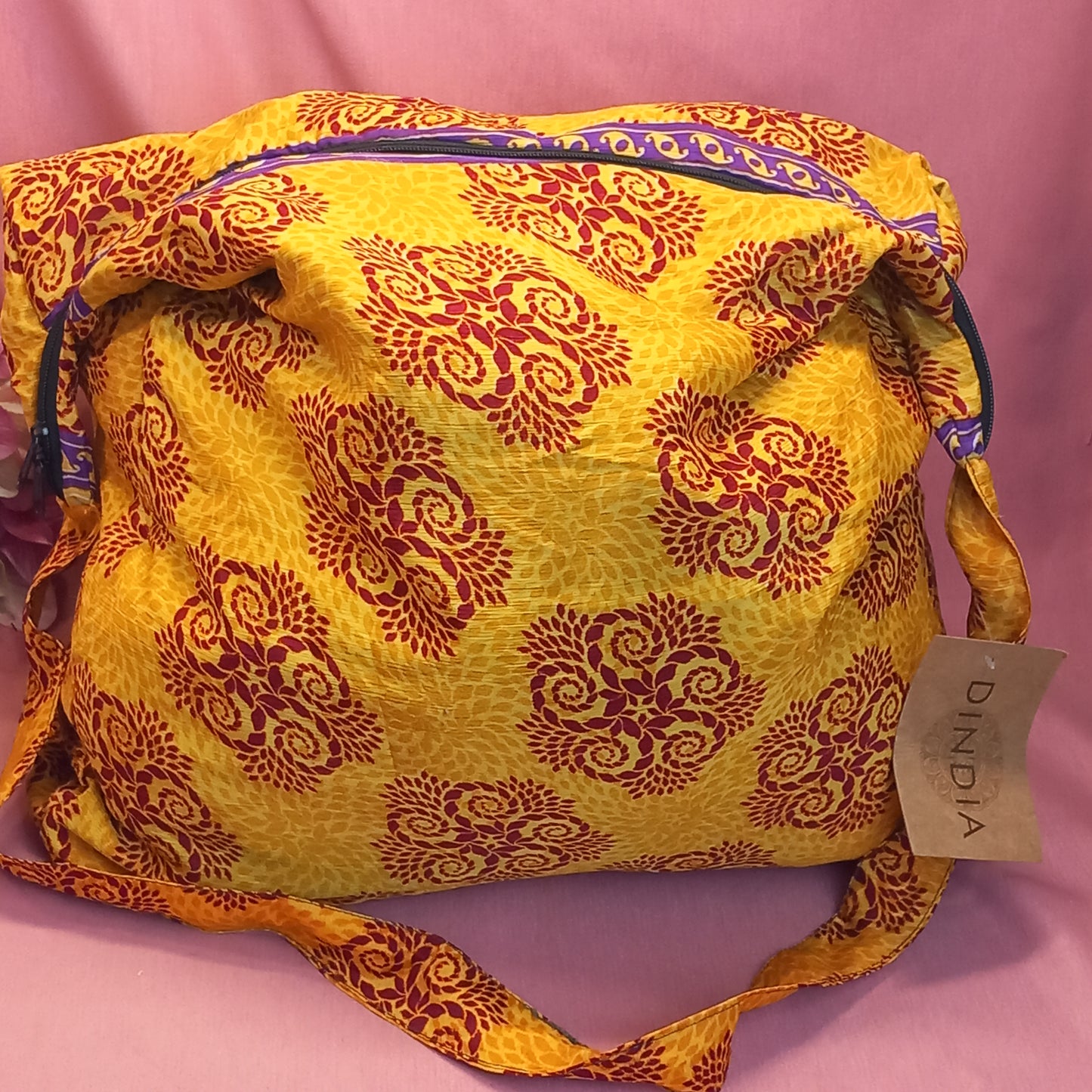 Bolso india de escapada, fin de semana,playa,montaña, gimansio...Con cremallera.Envío Gratis.Modelo Mandala