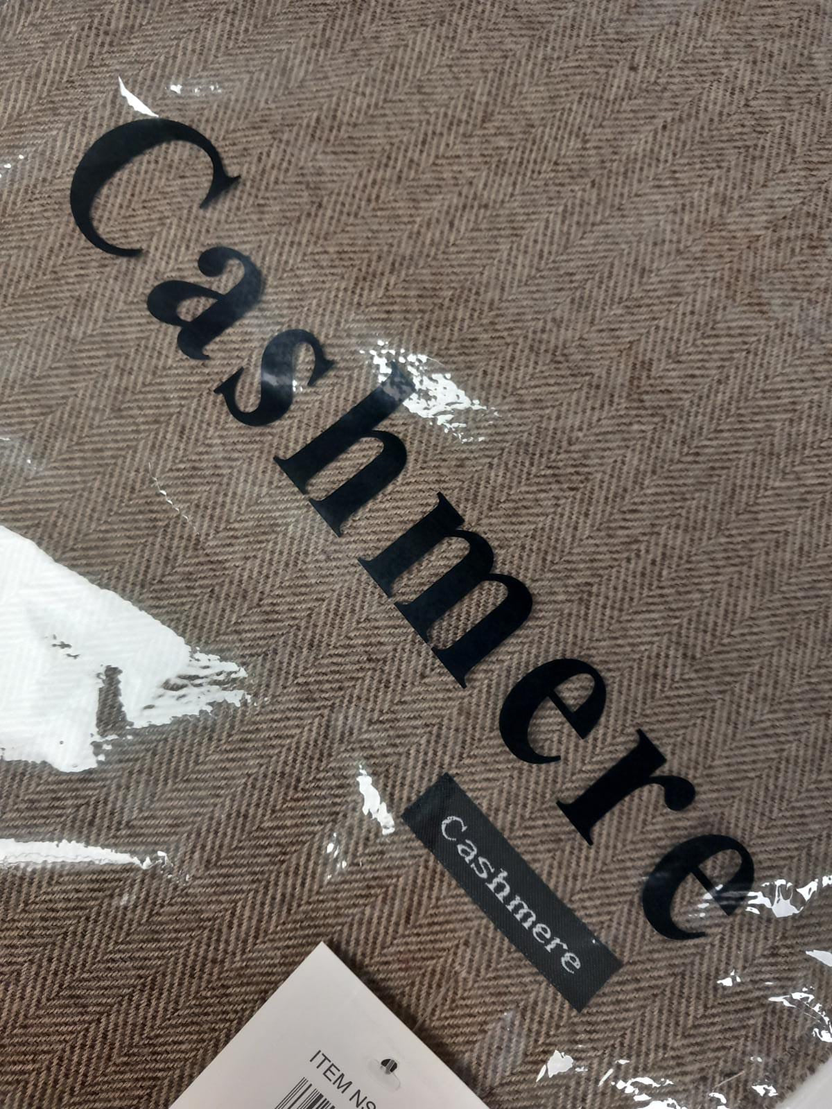 ÉCHARPE réversible pour hommes en CACHEMIRE doux avec franges