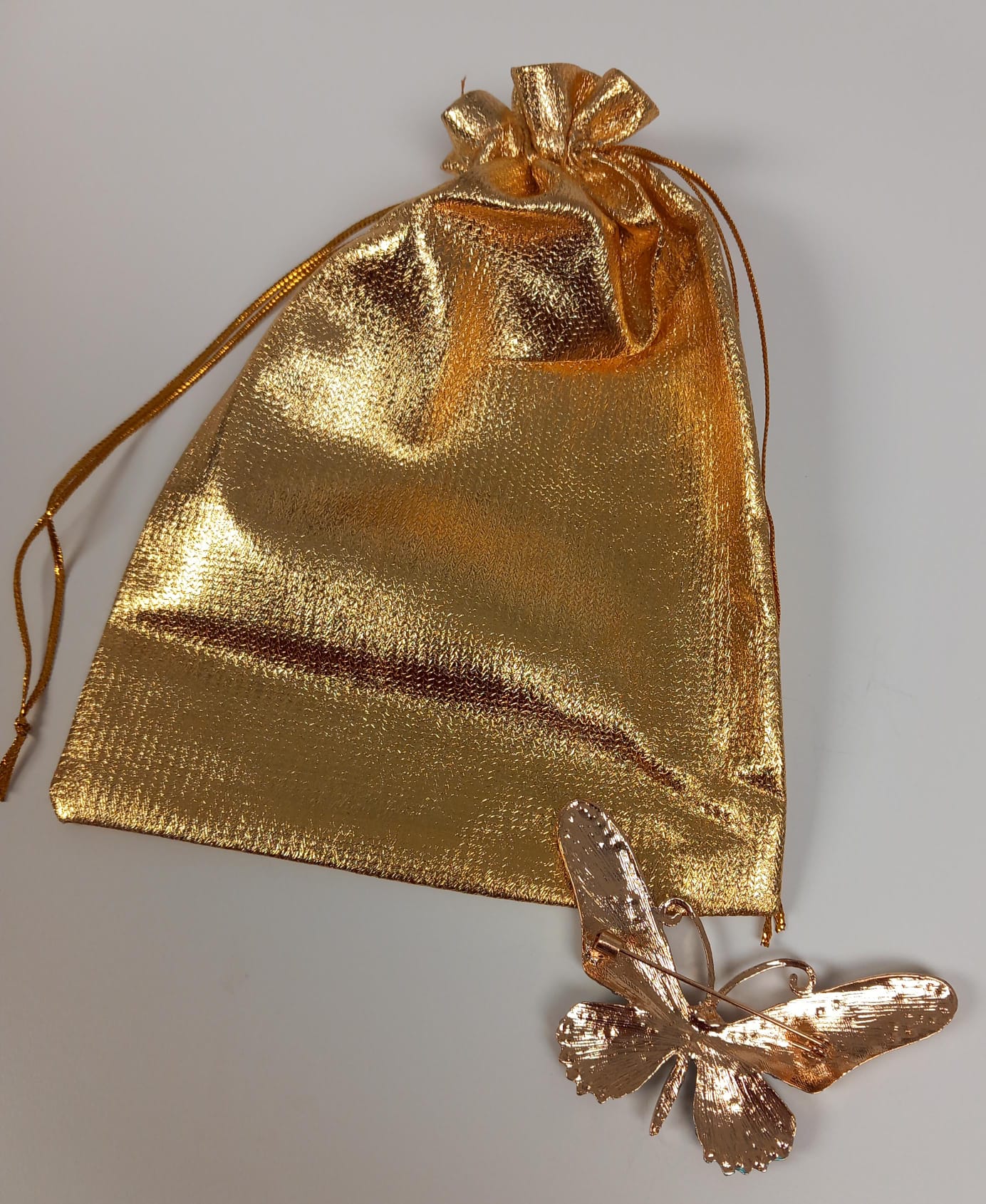 Broche Mariposa Amarilla y Naranja