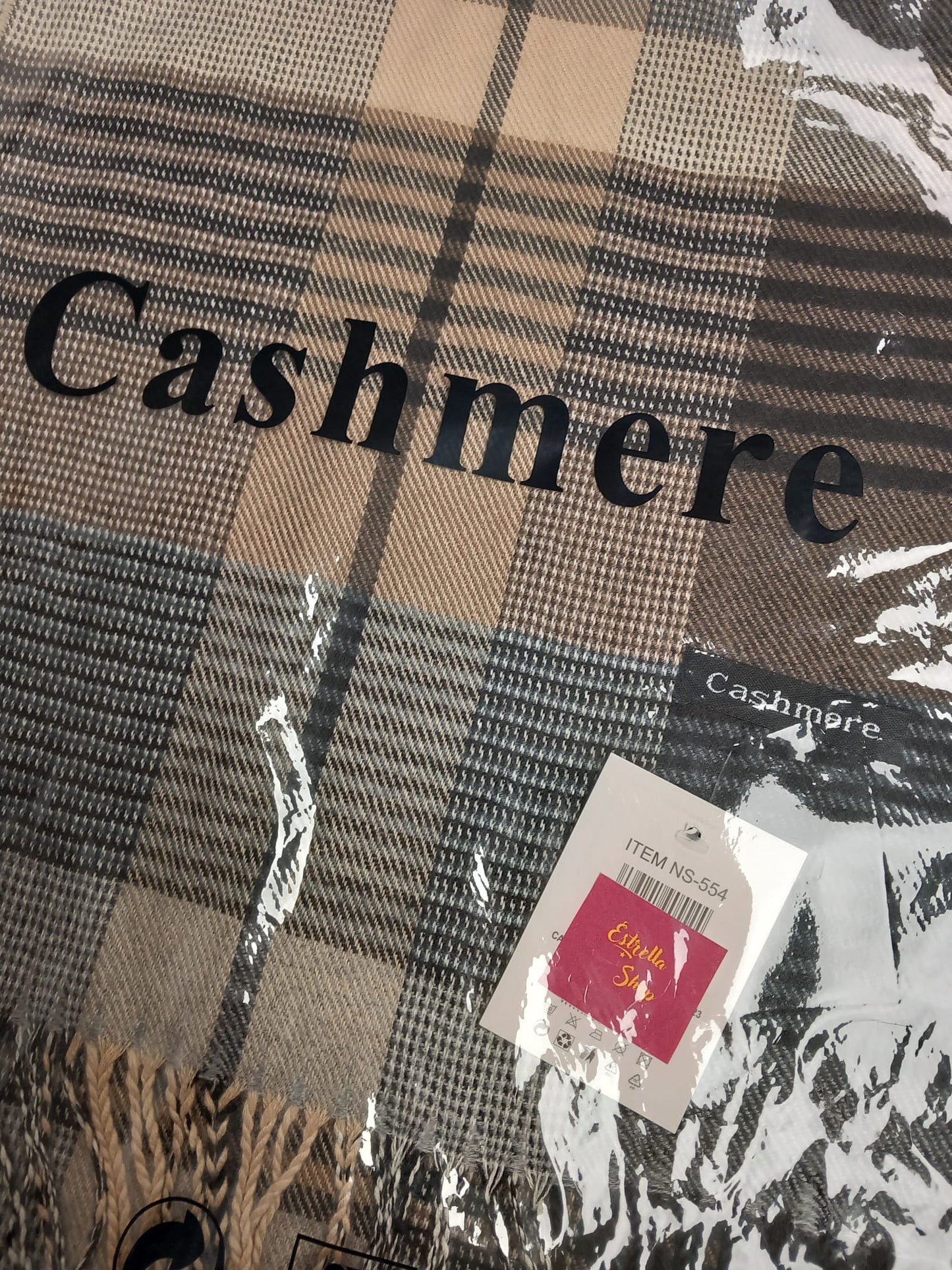 Echarpe homme douce et réversible à franges