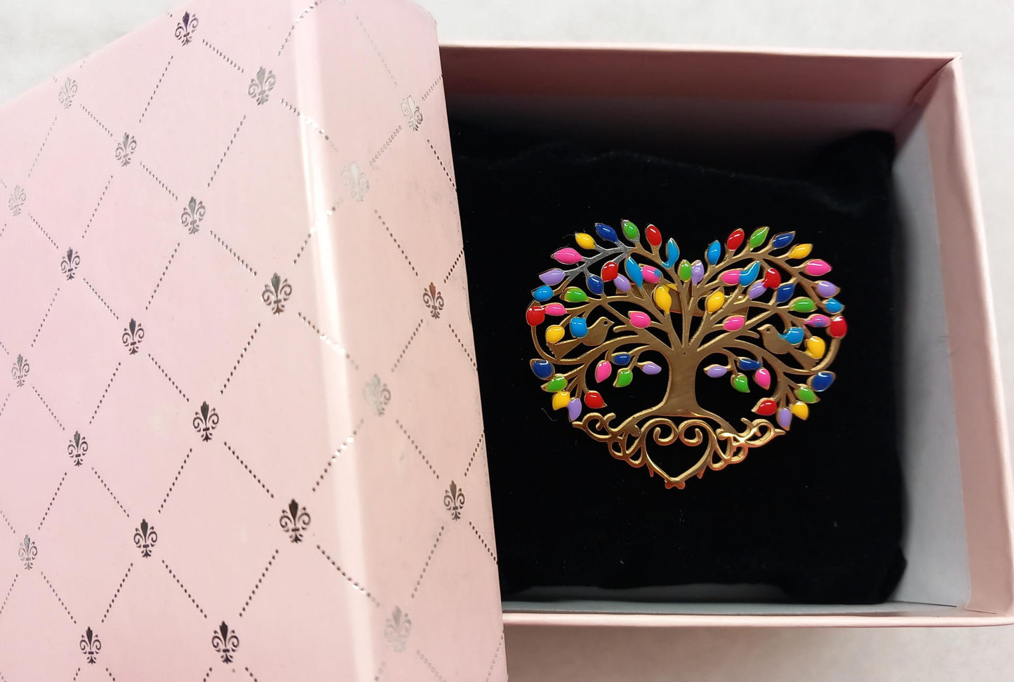 Broche Mandala con el afortunado Árbol de la Vida