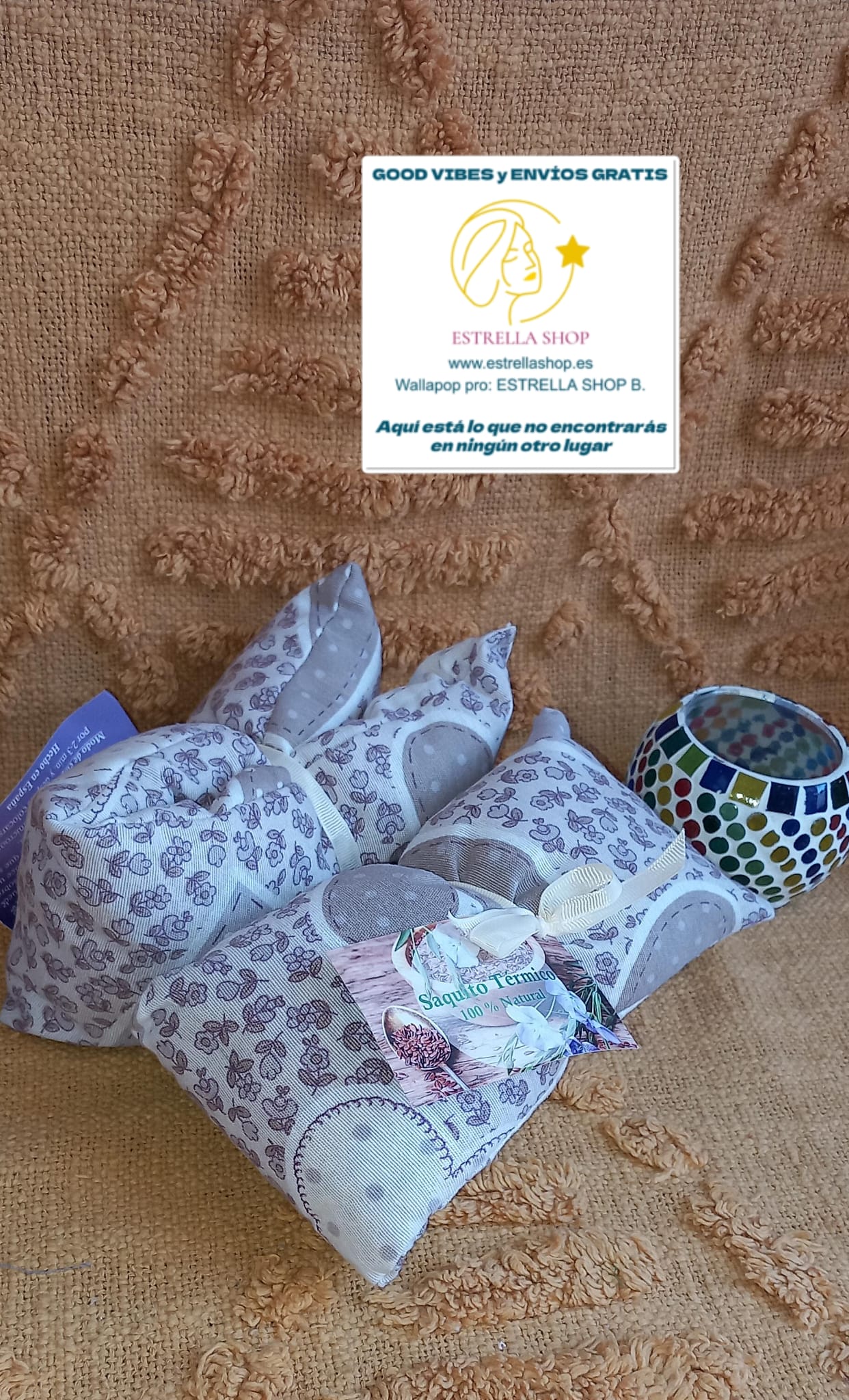 Saco térmico terapéutico, ideal para pequeños y mayores.
La solución sencilla, rápida y natural para dolores (musculares,menstruales,cervicales,reumatoides,lumbares,picaduras,esguinces,quemaduras,jaqueca,etc...),molestias,calenturas y fiebre.
Calentar en el microondas minutos o en el horno.
El relleno de cereales y flores aromáticas almacena el calor por mucho tiempo.
🎀Tamaño: 15 x 38 cm. 1Kg aproximadamente.
🎁Incluye bolsa de regalo 🎁
🍀👇Te va a ENCANTAR porque 👇👇👇
⭐️También
