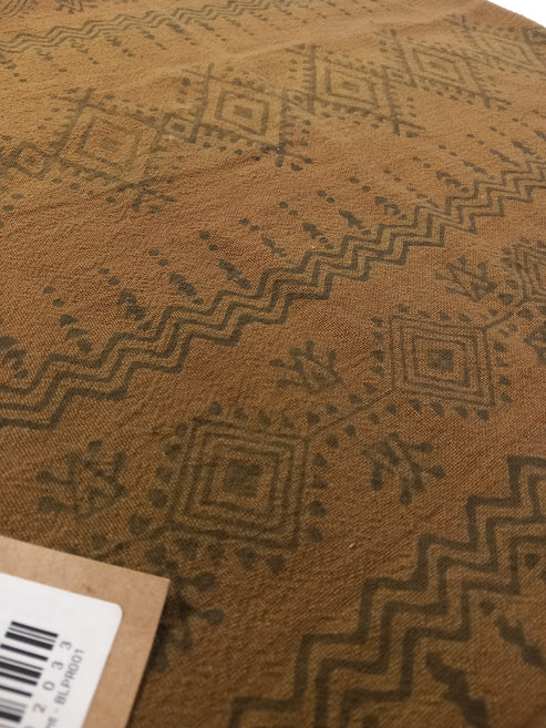 Pañuelo pasmina block print BLP001 modelo tierra,100%algodón y 100%artesanal,envío gratis sin pedido mínimo.