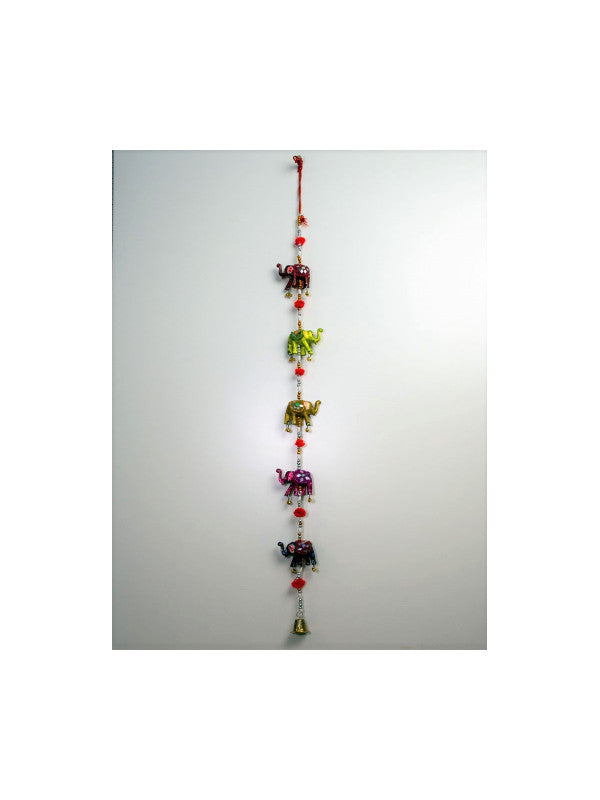 Colgador 5 elefantes de la suerte con espejitos.Envío Gratis. Símbolo de liberación de obstáculos y sabiduría.