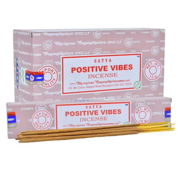 24 varitas (2 paquetes)de incienso natural india POSITIVE VIBES.Envío gratis sin pedido mínimo.