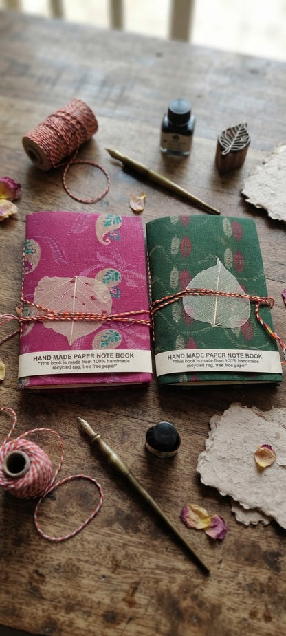 SET DE 2 LIBRETAS SEDA 10X15CM ACCESORIOS ARTESANAL CON ENCANTO ESPECIAL.