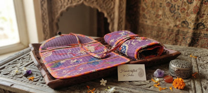 JOYERO PLEGABLE ORGANIZADO CON CREMALLERAS HECHO A MANO EN INDIA TEXTIL QUE CUENTA TU HISTORIA.ENVÓ GRATIS SIN PEDIDO MÍNIMO.