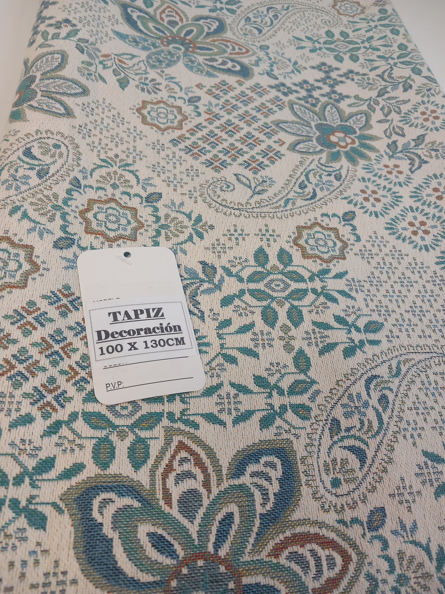 Tapiz aguamarina floral 130x100cm.Precio sin competencia.Multiusos.Envío Gratis.