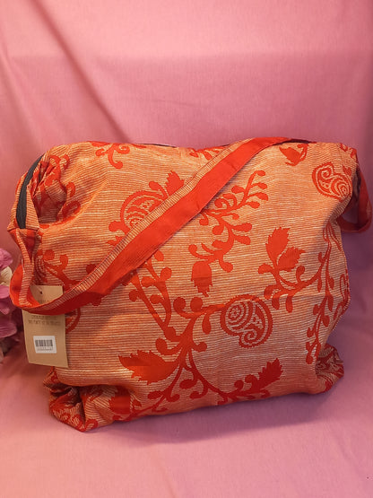 Bolso india de escapada, fin de semana,playa,montaña, gimansio...Con cremallera.Envío Gratis.Modelo Naranja India.
