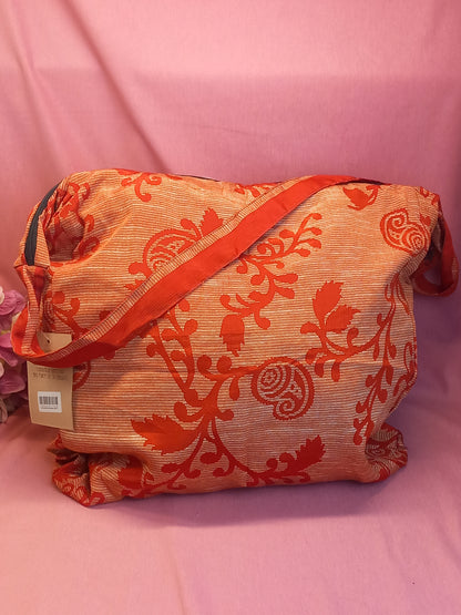 Bolso india de escapada, fin de semana,playa,montaña, gimansio...Con cremallera.Envío Gratis.Modelo Naranja India.