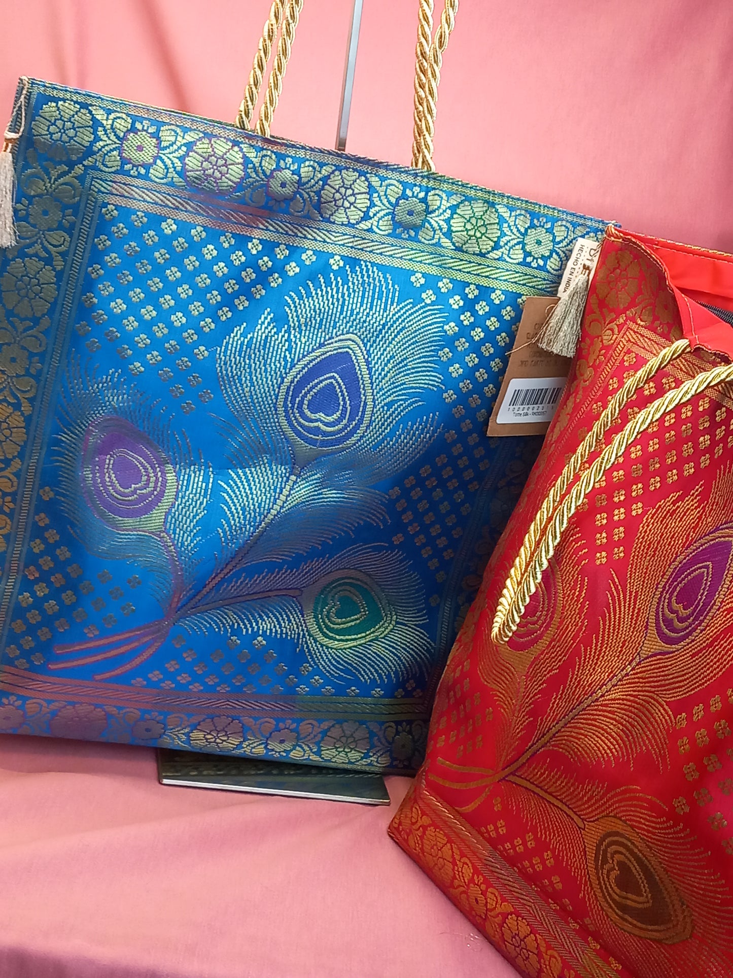 Tote seda,artesanía India,envío gratis y precio sin competencia.