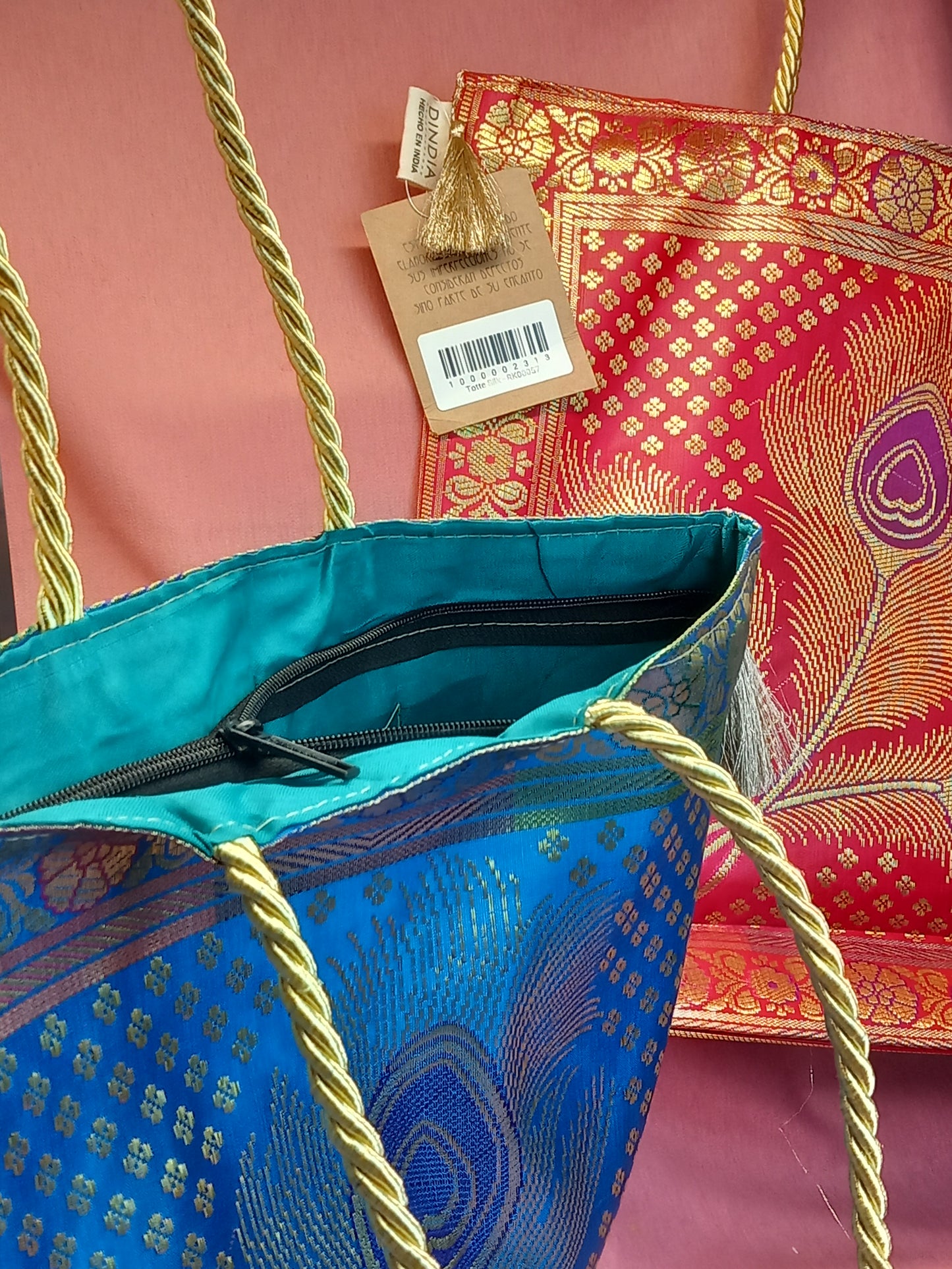 Tote seda,artesanía India,envío gratis y precio sin competencia.