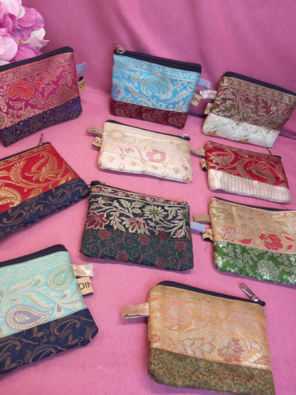 Monederos silk artesanía India.Envío Gratis.Precio sin competencia.