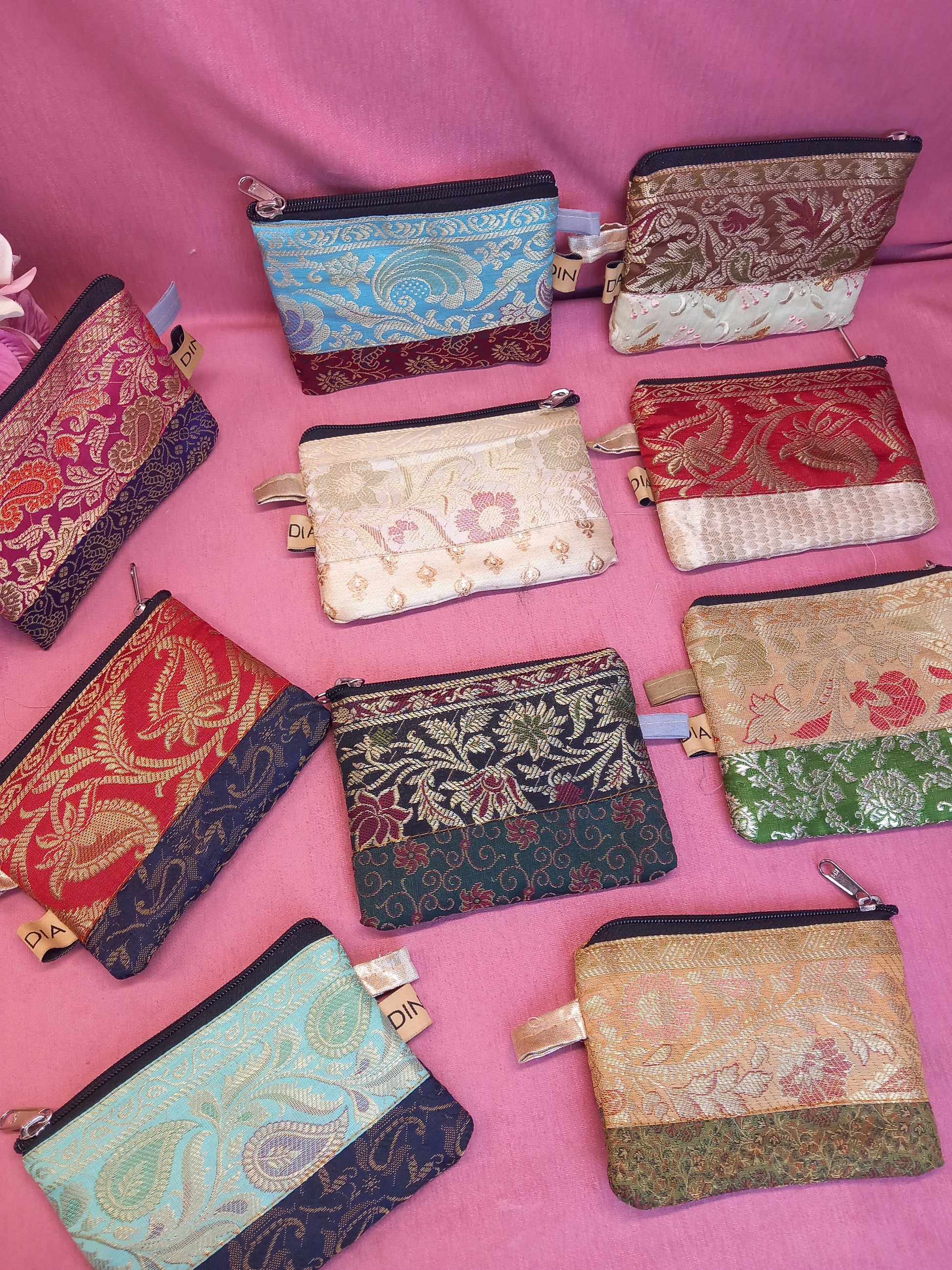 Monederos silk artesanía India.Envío Gratis.Precio sin competencia.