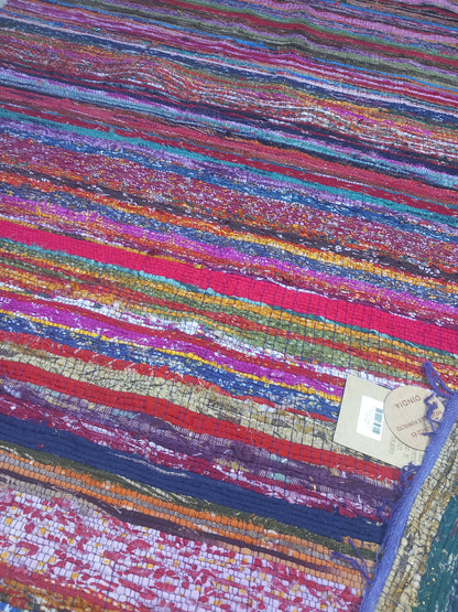 Jarapa Plaid multicolor vibrantes por sus tonos con fleco malva. Envío gratis. Precio sin competencia.