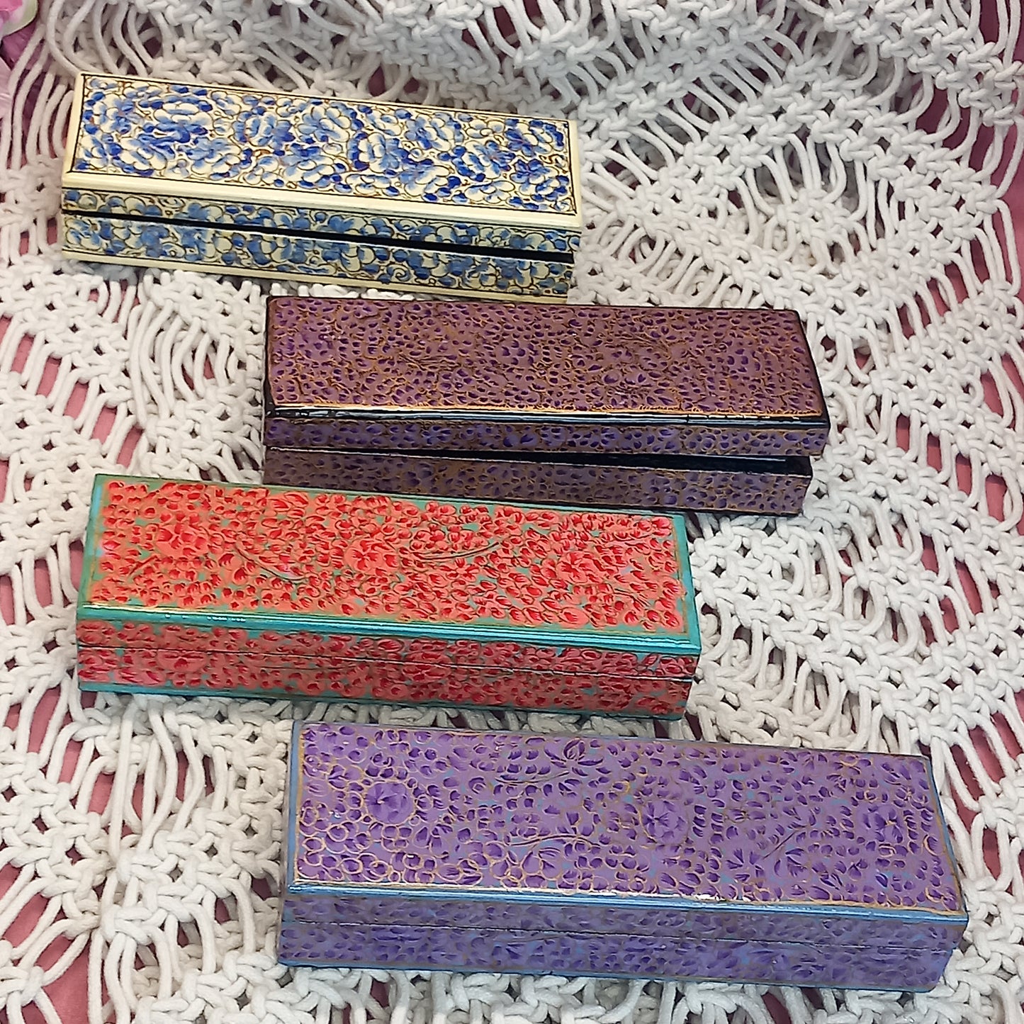 Joyero de cajita artesanía India. Precio sin competencia. Envío Gratis.