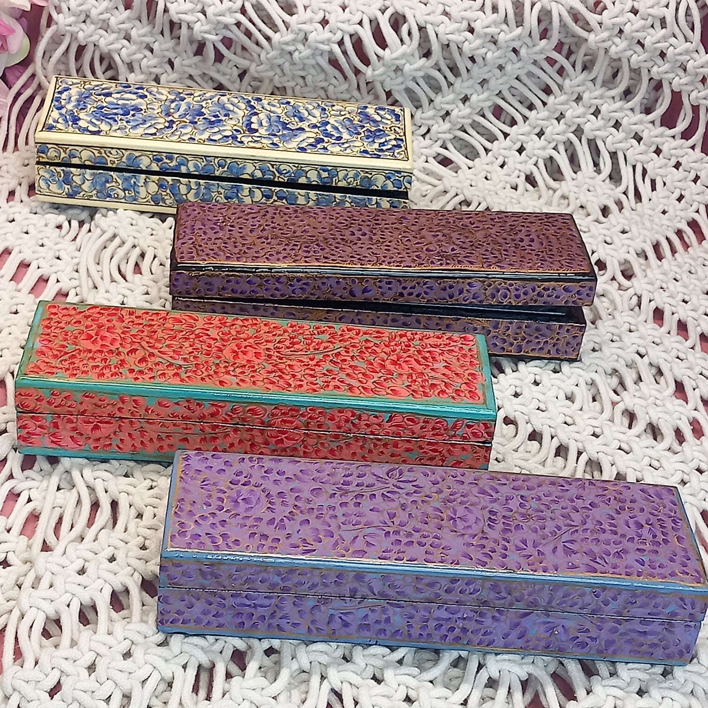 Joyero de cajita artesanía India. Precio sin competencia. Envío Gratis.