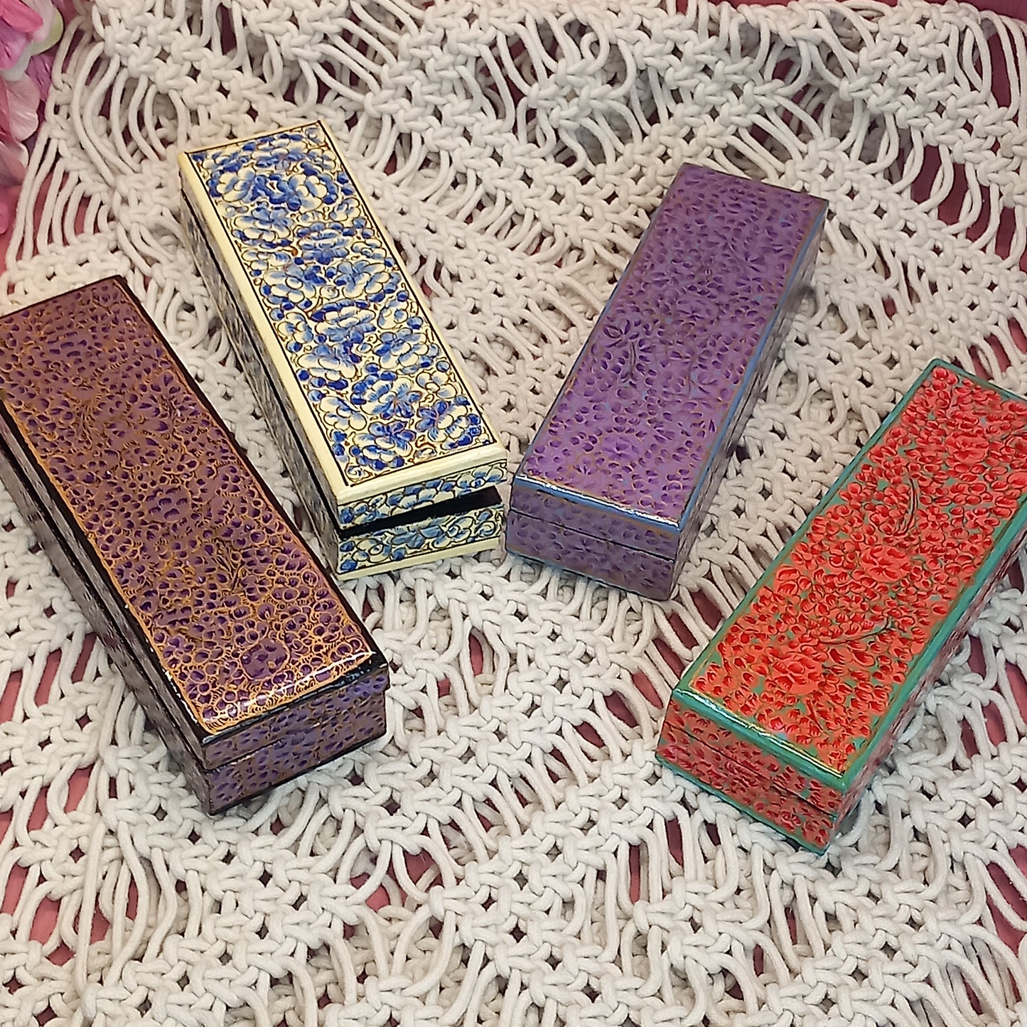 Joyero de cajita artesanía India. Precio sin competencia. Envío Gratis.