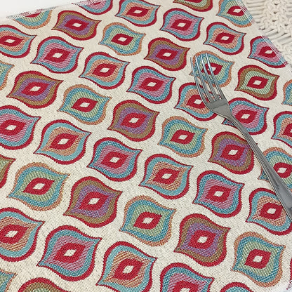 Juego de 2 manteles individuales dhurries print. Envío gratis y modelo amuleto.