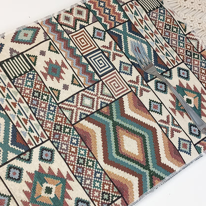 Juego de 2 manteles individuales dhurries print. Envío gratis y modelo cancún.