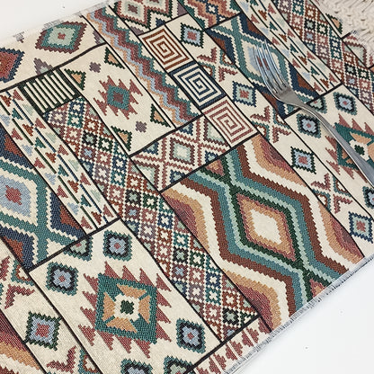 Juego de 2 manteles individuales dhurries print. Envío gratis y modelo cancún.