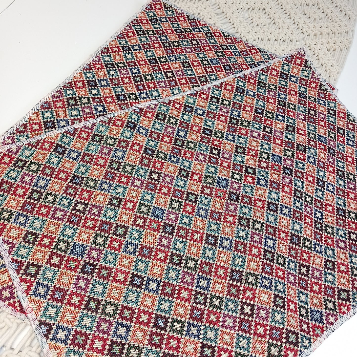 Juego de 2 manteles individuales dhurries print. Envío gratis y modelo maldivas.