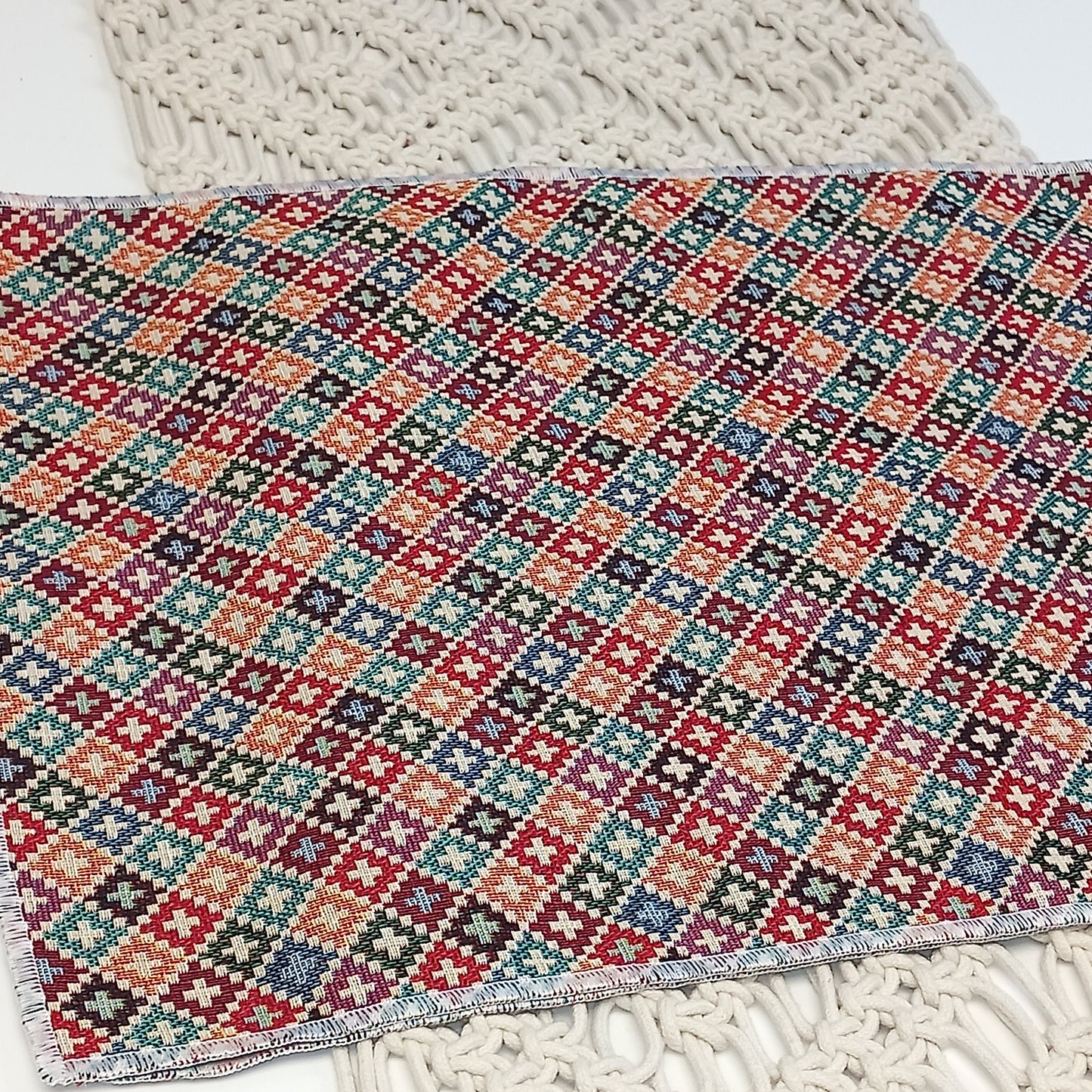 Juego de 2 manteles individuales dhurries print. Envío gratis y modelo maldivas.