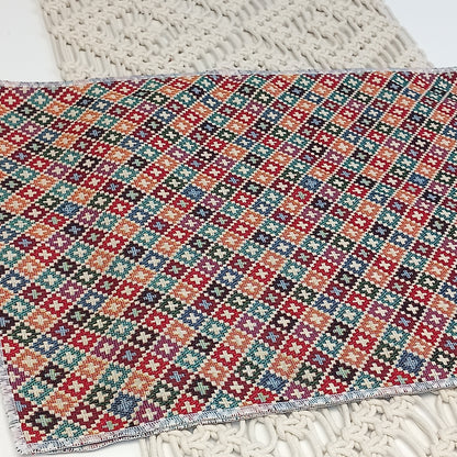 Juego de 2 manteles individuales dhurries print. Envío gratis y modelo maldivas.