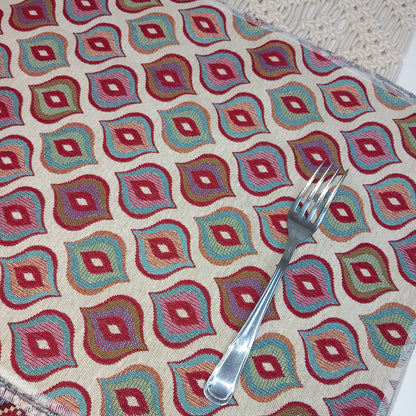 Juego de 2 manteles individuales dhurries print. Envío gratis y modelo amuleto.