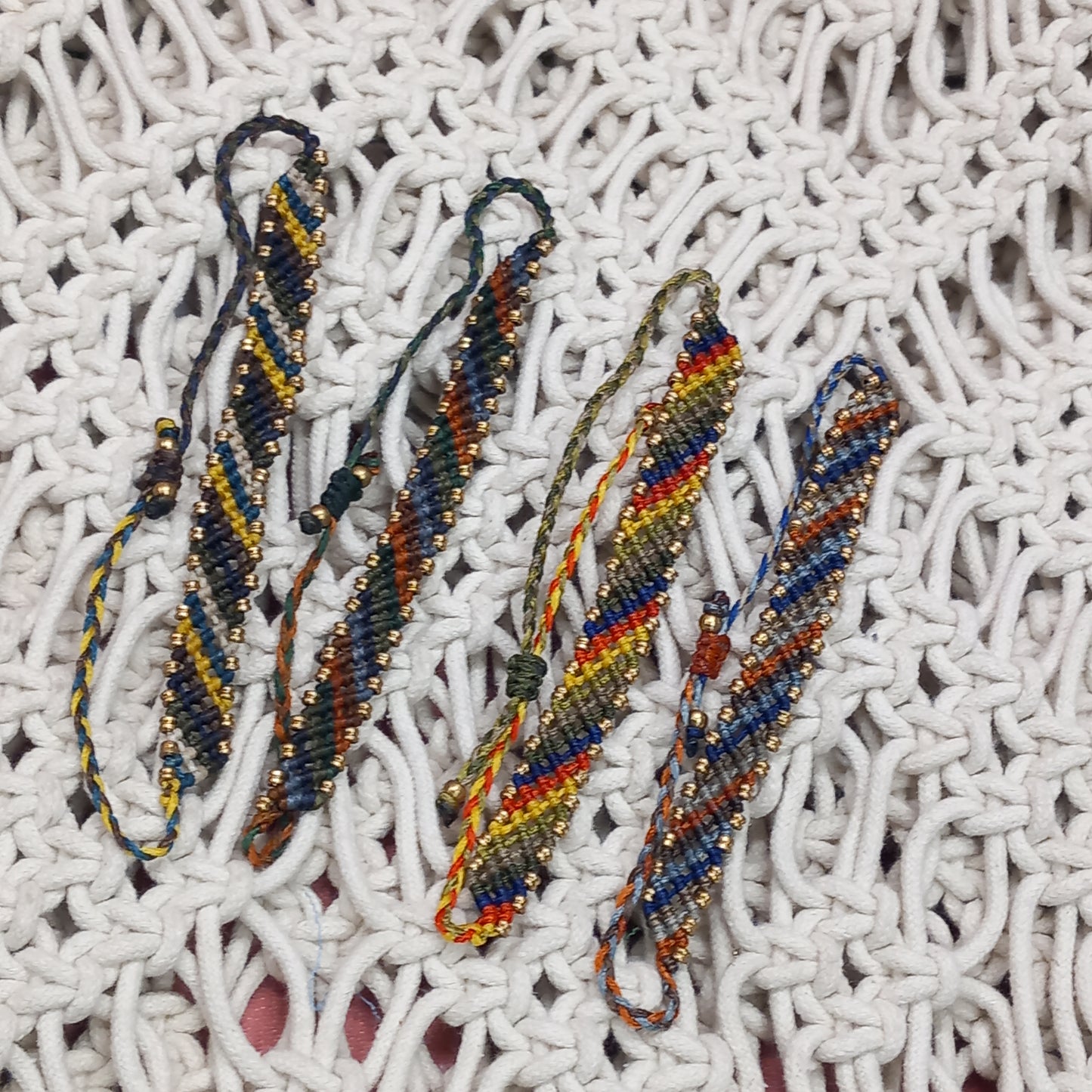 TOBILLERA MACRAMÉ COLOR,ENVÍO GRATIS.