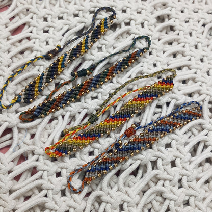 TOBILLERA MACRAMÉ COLOR,ENVÍO GRATIS.