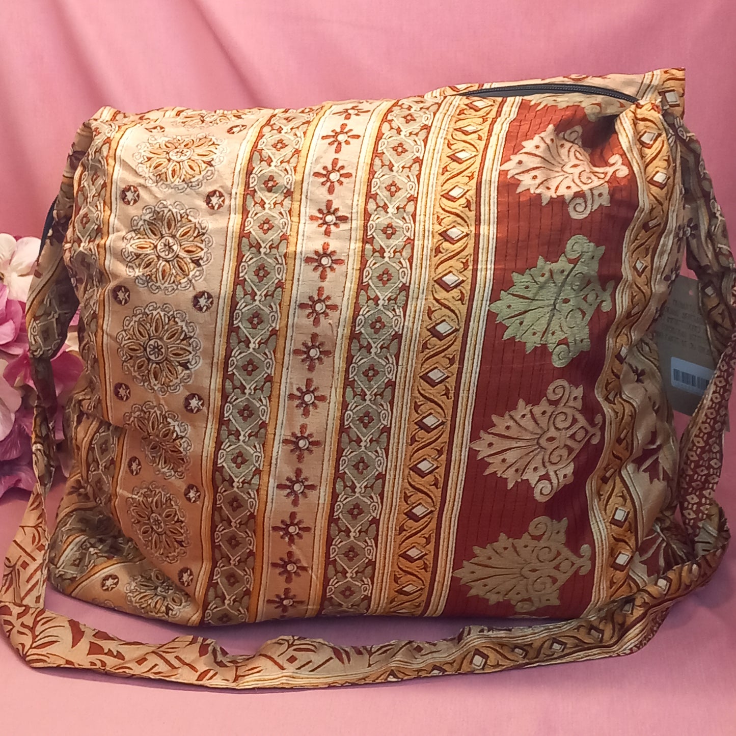 Bolso india de escapada, fin de semana,playa,montaña, gimansio...Con cremallera.Envío Gratis.Modelo Joya India.