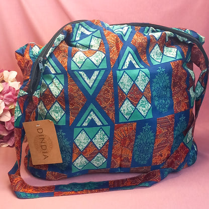 Bolso india de escapada, fin de semana,playa,montaña, gimansio...Con cremallera.Envío Gratis.Modelo Sri Racha