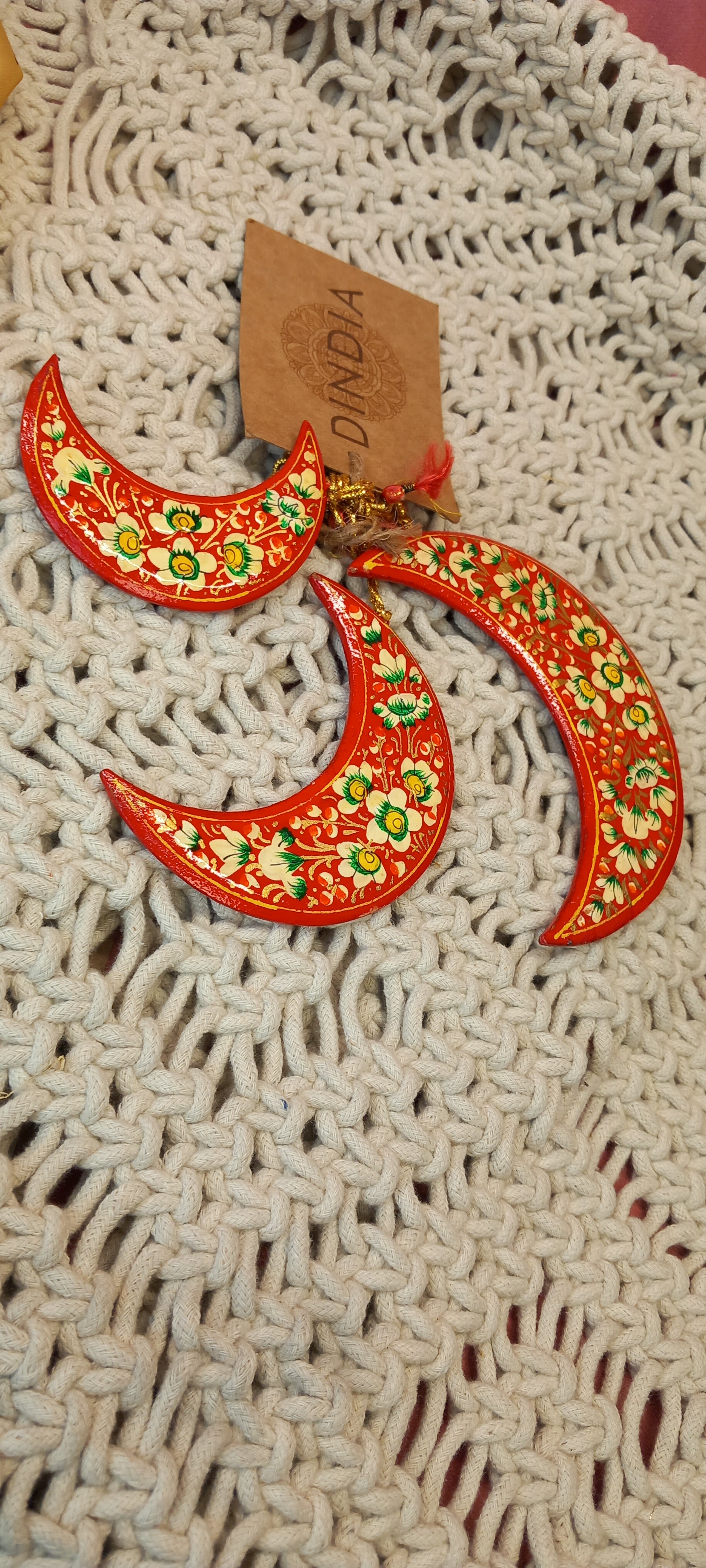 SET 3 LUNAS SURUC,PIEZAS ÚNICAS E IRREPETIBLES DE LA ARTESANÍA INDIA