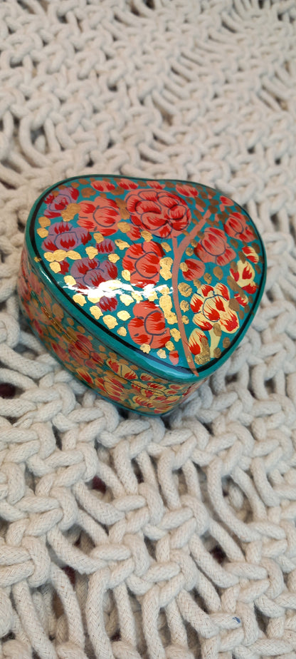 CAJA SURUC S ELABORADA Y PINTADA A MANO,EXCLUSIVIDAD EN ARTESANÍA INDIA.ENVÍO GRATIS.