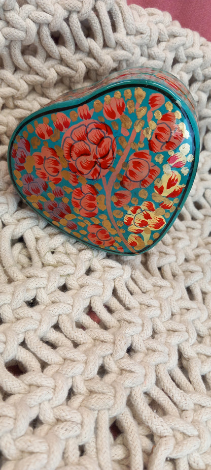 CAJA SURUC S ELABORADA Y PINTADA A MANO,EXCLUSIVIDAD EN ARTESANÍA INDIA.ENVÍO GRATIS.