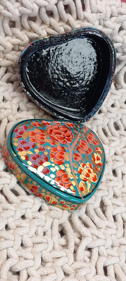 CAJA SURUC S ELABORADA Y PINTADA A MANO,EXCLUSIVIDAD EN ARTESANÍA INDIA.ENVÍO GRATIS.