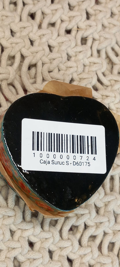 CAJA SURUC S ELABORADA Y PINTADA A MANO,EXCLUSIVIDAD EN ARTESANÍA INDIA.ENVÍO GRATIS.