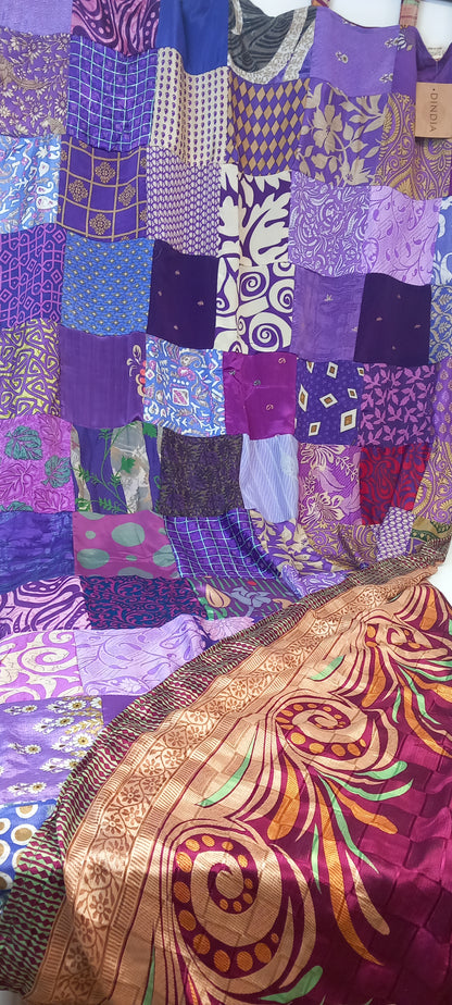 CORTINA MÁGICA PORQUE ES REVERSIBLE PATCHWORK A 2 CARAS YA CONFECCIONADA.ENVÍO GRATIS.