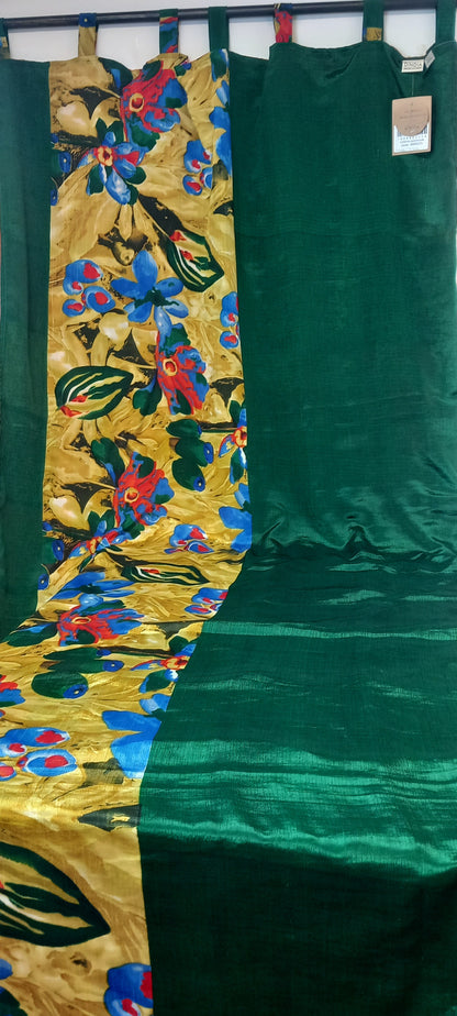 CORTINA CONFECCIONADA TRABILLAS REVERSIBLE PORQUE ES MÁGICA EN PATCHWORK ARTESANÍA CON AMOR DE LA INDIA.ENVÍO GRATIS SIN PEDIDO MÍNIMO