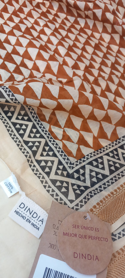 Plaid home Bagru 100%algodón natural y 100%algodón artesanal. Pieza única con envío gratis sin pedido mínimo.