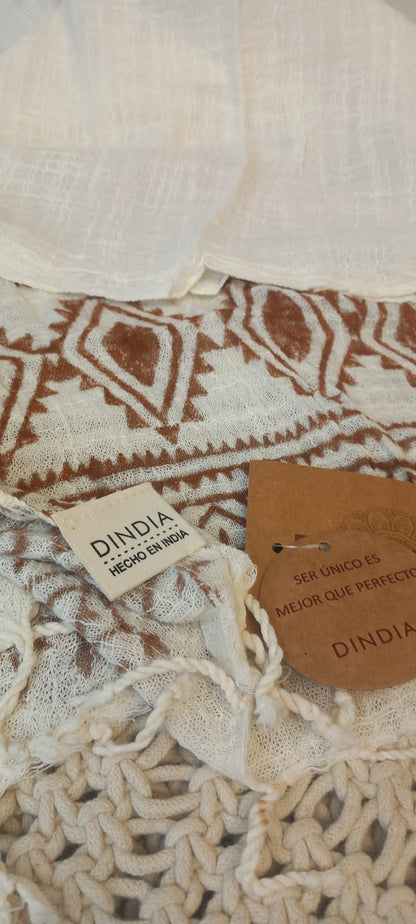 PAÑUELO SALAPP BLOCK PRINT.PIEZA ÚNICA.ENVÍO GRATIS SIN PEDIDO MÍNIMO.