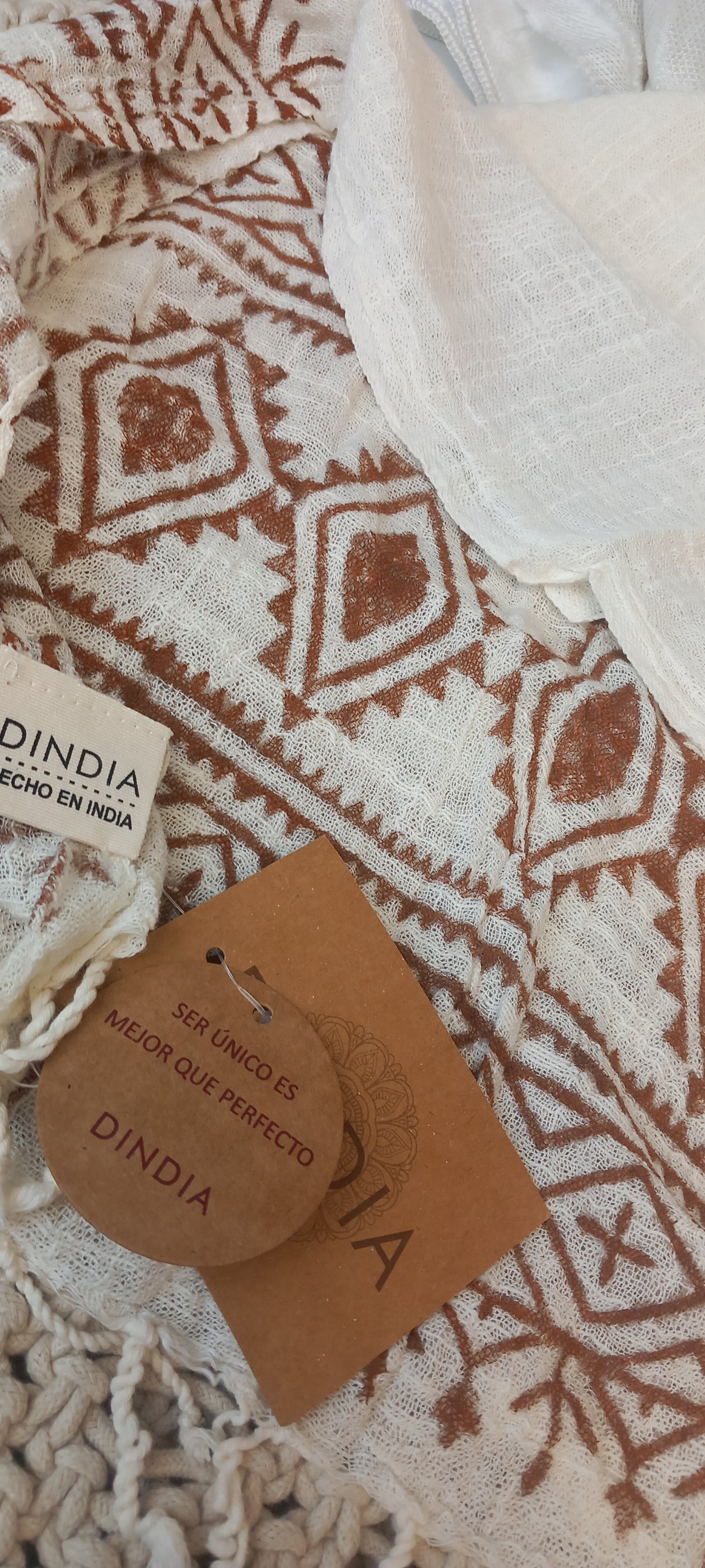 PAÑUELO SALAPP BLOCK PRINT.PIEZA ÚNICA.ENVÍO GRATIS SIN PEDIDO MÍNIMO.