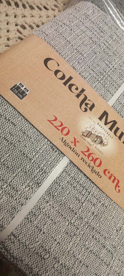 JARAPA MANTA RÚSTICA MULTIUSOS DE ALGODÓN RECICLADO. 80%ALGODÓN,ENVÍO GRATIS SIN PEDIDO MÍNIMO.