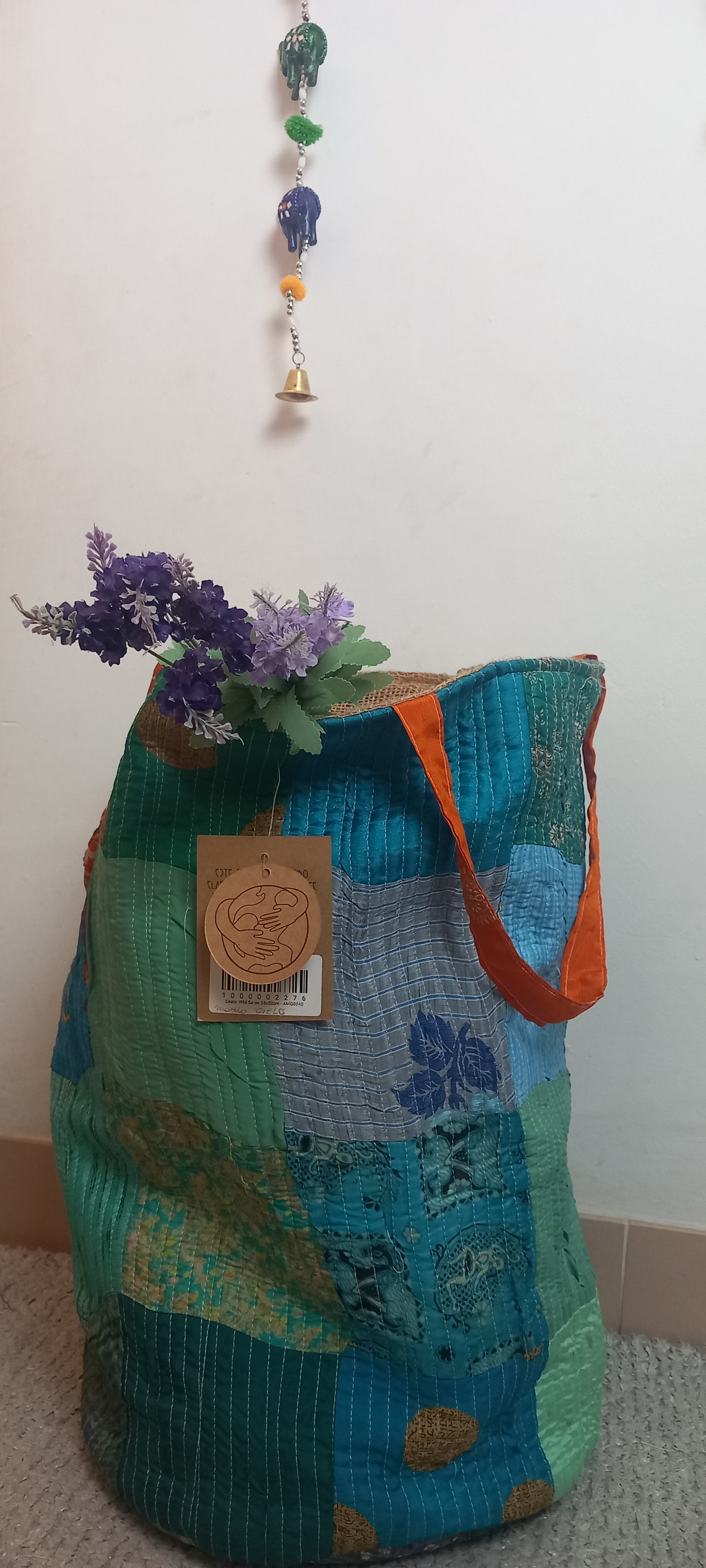 CESTO MULTIUSOS PATCHORK CON YUTE,MULTIFUNCIONAL CON ESTAMPADOS ÚNICOS,ENVÍO GRATIS SIN PEDIDO MÍNIMO.